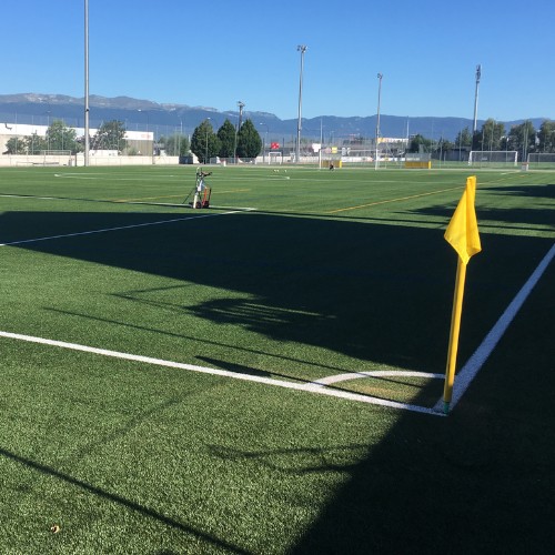 Retest Football - Etat de slieux et renouvellement d'homologation - Lancy - 2020 c3s contrôle des sols sportifs suisse - expert réglementation installations sportives terrain de sport sols surfaces indoor et outdoor rénovation ou construction conseil choix matériaux