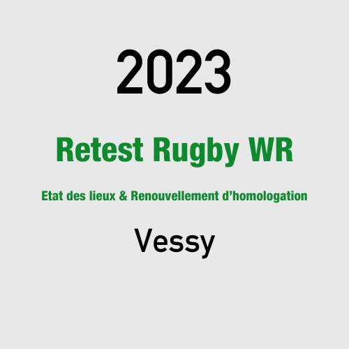 Rugby Retest - Vessy - 2023 c3s contrôle des sols sportifs suisse - expert réglementation installations sportives terrain de sport sols surfaces indoor et outdoor Maître d'oeuvre SportFloor