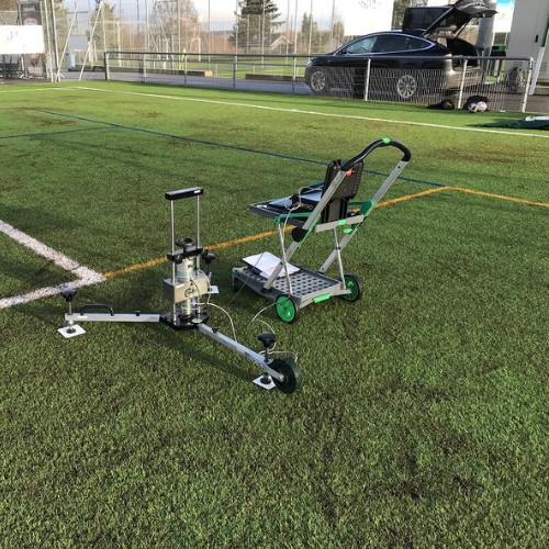 Retest Football - Etat des lieux et renouvellement d'homologation - Grand Saconnex - 2023 c3s contrôle des sols sportifs suisse - expert réglementation installations sportives terrain de sport sols surfaces indoor et outdoor retest homologation sportive